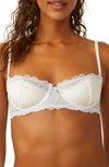 Free People Intimately Fp Spring Fling Lace & Jacquard Underwire Bra In Ivory