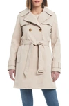 Kate Spade Water Resistant Double Breasted Trench Coat In Light Beige