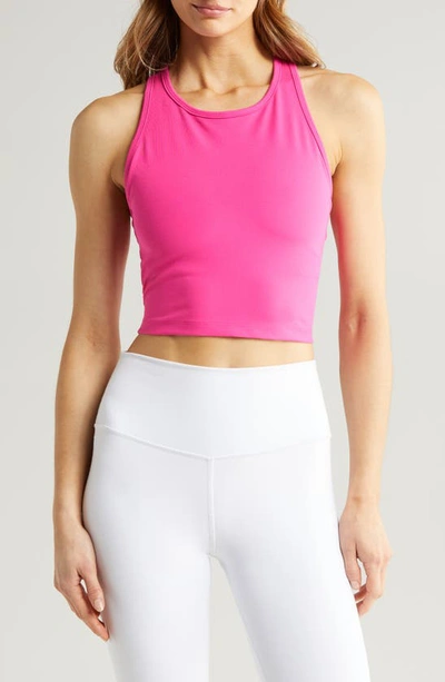 Beyond Yoga Powerbeyond Strive Crop Tank In Pink Energy