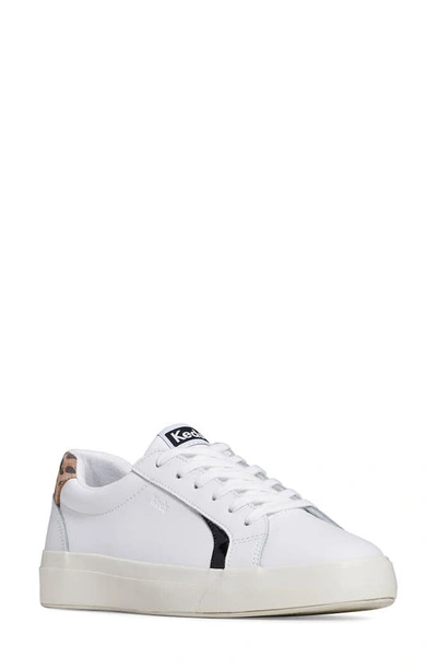 Keds Pursuit Low Top Trainer In White Leather