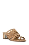 Donald Pliner Strappy Block Heel Sandal In Natural Silver Cork