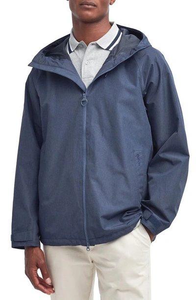 Barbour Lorton Waterproof Hooded Jacket In Navy