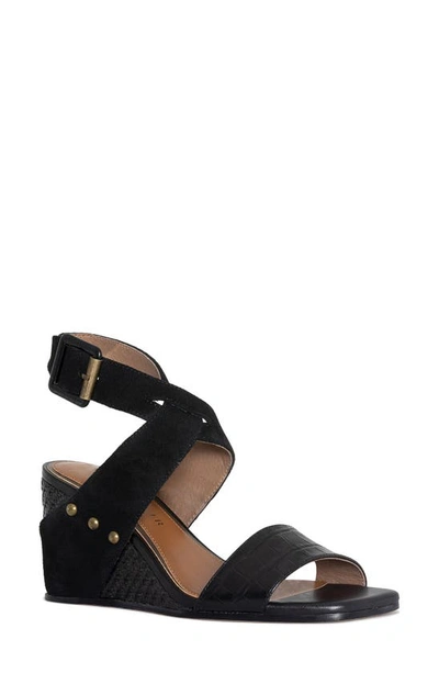 Donald Pliner Strappy Wedge Sandal In Black