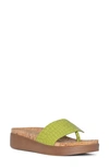 Donald Pliner Fifi Platform Wedge Flip Flop In Pistachio