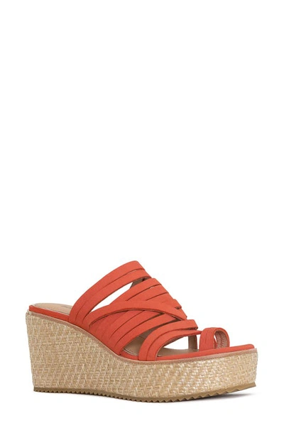 Donald Pliner Platform Wedge Sandal In Coral