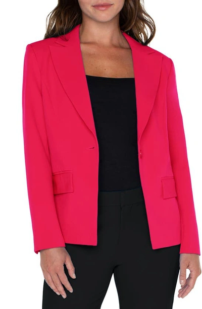 Liverpool Los Angeles One-button Blazer In Pink Punch