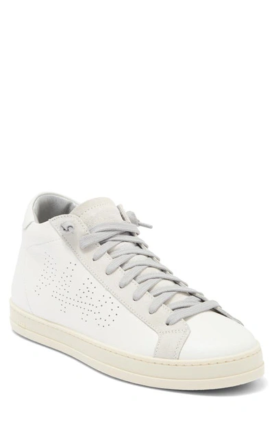 P448 John Mid Top Sneaker In White/ Bianco