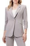 Nic + Zoe Avenue Scrunch Sleeve Blazer In French Linen