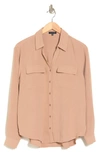 Pleione Crinkle Button-up Shirt In Sand