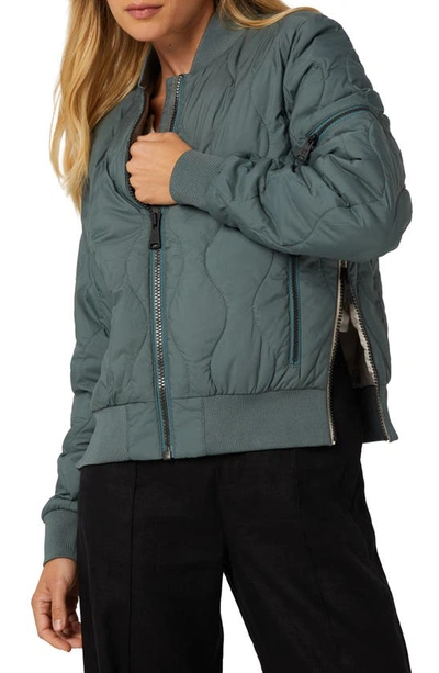 Alp N Rock Metro Iii Water Repellent Quilted Bomber Jacket In Eucalyptus