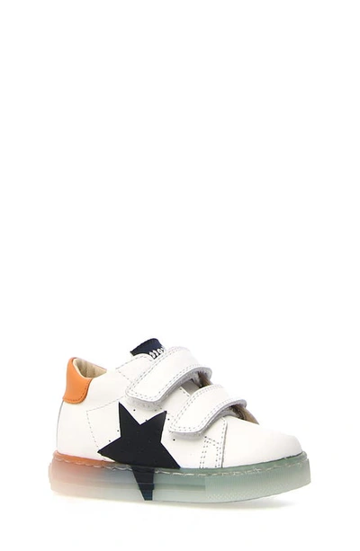 Naturino Kids' Falcotto Sneaker In White-orange