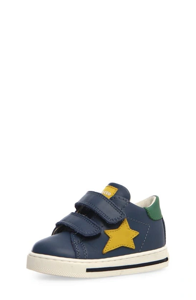 Naturino Kids' Falcotto Sneaker In Azure/ Yellow/ Green