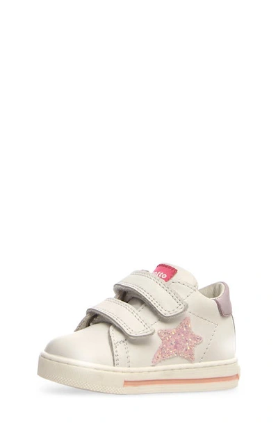 Naturino Kids' Falcotto Sneaker In Off White/ Pink/ Lilac