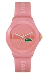 Lacoste Neocroc Silicone Strap Watch, 38mm In Pink