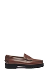 Sebago Dan Lug Waterproof Platform Loafer In Brown