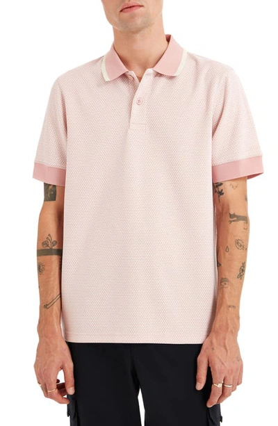 Sealskinz Ingworth Cloud Print Polo In Pink/ Cream