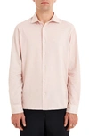 Sealskinz Hempnall Performance Organic Cotton Button-up Shirt In Pink/ Cream