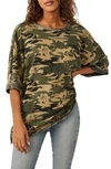 Free People You & Me Cotton Top In Army Combo