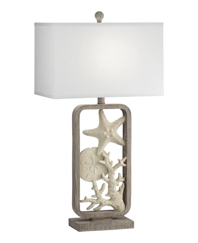 Pacific Coast 25" Resin White Sands Table Lamp In Gray Wash