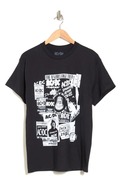 Merch Traffic Ac/dc Collage Cotton Graphic T-shirt In Black