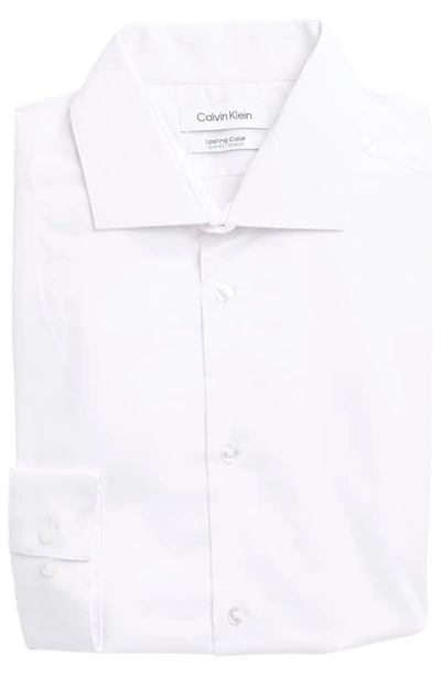 Calvin Klein Lasting Color Slim Fit Dress Shirt In White