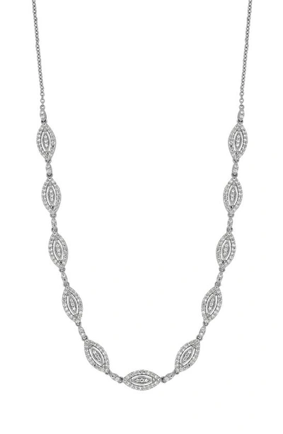 Bony Levy Diamond Evil Eye Station Necklace In D1.76 Gvs 18k White Gold