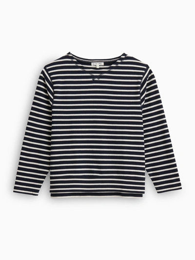 Alex Mill Lakeside Striped Tee In Dark Navy/natural