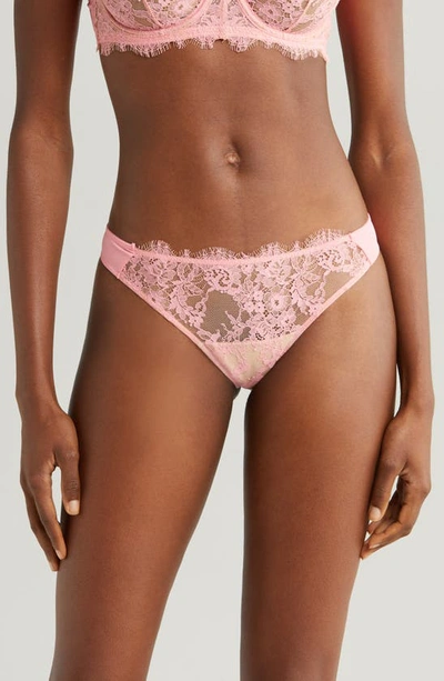 Skarlett Blue Entice Thong In Geranium/ Cashmere