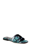 27 Edit Naturalizer Naomi Slide Sandal In Skyway Blue Multi Fabric