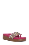 Donald Pliner Platform Wedge Sandal In Pink Multi