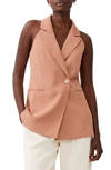 French Connection Harrie Vest In Camel