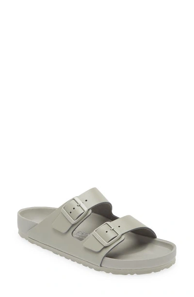 Birkenstock Arizona Exquisite Slide Sandal In Mineral Gray Leather