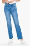 Nic + Zoe High Waist Raw Hem Ankle Straight Leg Jeans In Horizon