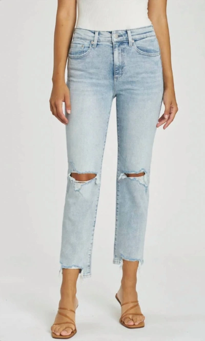 Pistola Monroe High Rise Slim Cigarette Jeans In Dune Distressed In Multi
