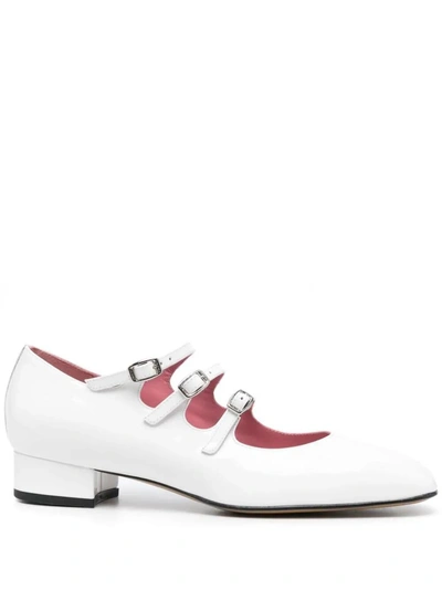 Carel Paris Ariana Patent Leather Ballet Flats In White