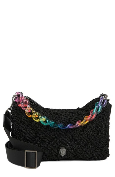 Kurt Geiger Crochet Crossbody Bag In Black