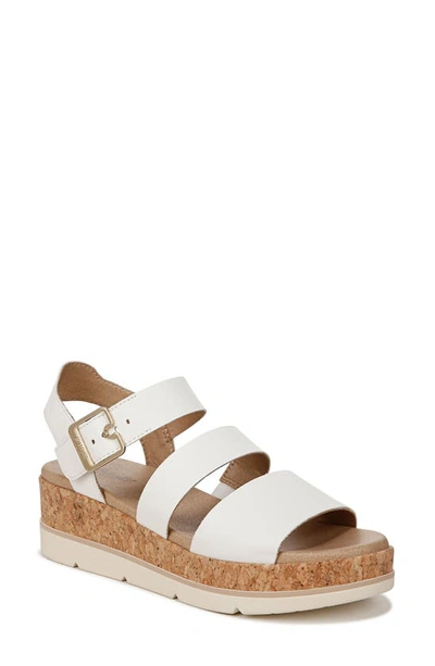 Dr. Scholl's Once Twice Platform Sandal In White