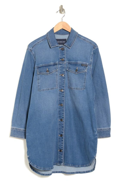 Calvin Klein Jeans Est.1978 Oversized Denim Shirt Jacket In Colorado