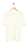 John Varvatos Nash V-neck Cotton T-shirt In Salt/ White
