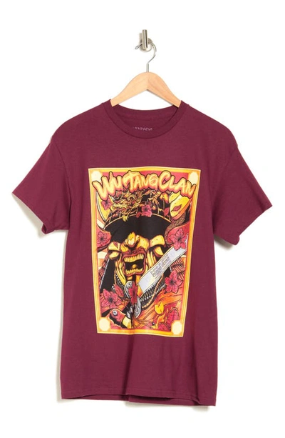 Merch Traffic Wu-tang Clan Cotton Graphic T-shirt In Maroon