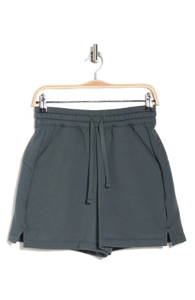 Z By Zella Day Out Fleece Shorts In Green Urban
