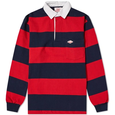 Battenwear Stripe Pocket Rugby Shirt In Red