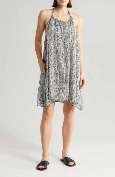 Elan Cover-up Halter Dress In Gray