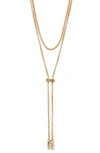 Melrose And Market Layered Chain Y-drop Necklace In Gold