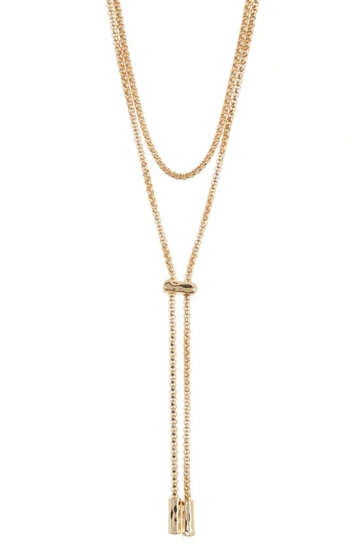 Melrose And Market Layered Chain Y-drop Necklace In Gold