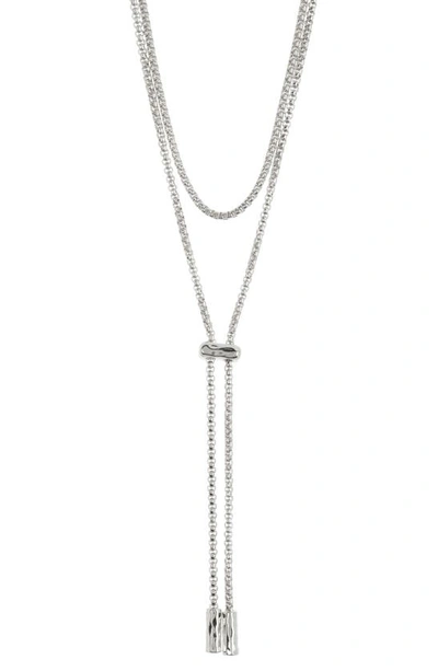 Melrose And Market Layered Chain Y-drop Necklace In Metallic