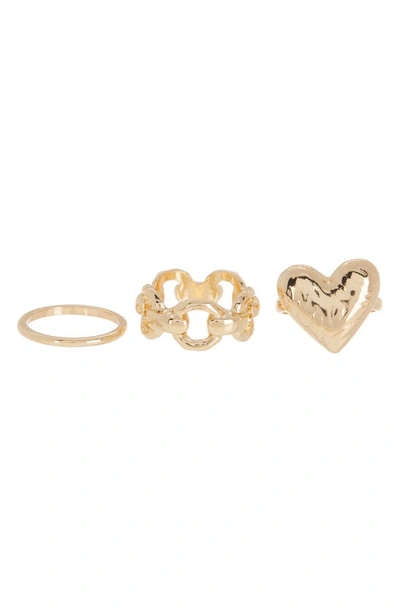Melrose And Market 3-pack Ring Set In Gold