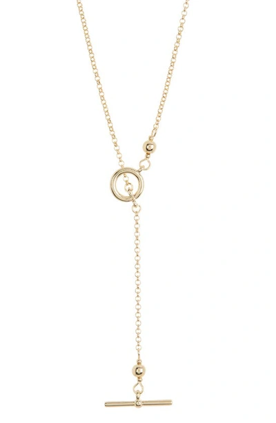 Nordstrom Rack Open Circle T-bar Y-necklace In Gold