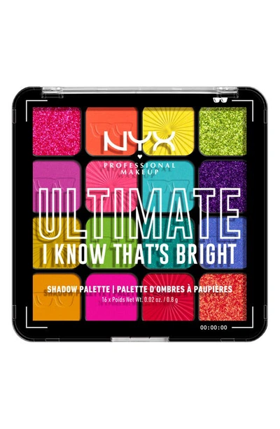 Nyx Ultimate Eyshadow Palette In I Know Thats Bright