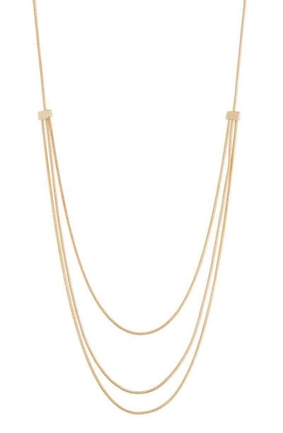 Nordstrom Rack Three Tier Drape Chain Necklace In Gold